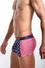 Hot Selling Sexy Men USA Flagga Boxer Stripe Andas Boxer Star Jockstrap Bermudas Masculina de Marca Sexig Ondergoed FX1012