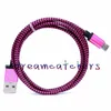 1 M 2 M 3m Fala Pleciona Aluminium Micro USB Ładowarka Kabel Nylon Dane Synchronizowane Stopu Metalowa Steel Ładowarka Adapter Drut dla Samsung HTC Blackberry LG