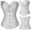 Corpetto sexy Overbust Corsetti e bustier Basco Top Waist Training Corsetto Steampunk Abbigliamento gotico Corsetto Plus Size S-6XL Migliore qualità