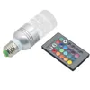 2016 E27 Cilindro in vetro cristallo 16 Cambia colore RGB 3W Lampadina LED con telecomando