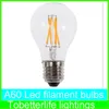 E27 led filament light A60 A19 A60 bulbs E27 B22 8w 6w 4w 2w 360 Angle Led Lights Edison Lamp AC85~265V ce rohs