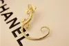 Earcuff Mode Oor Manchet Rhinestone Oorbellen Gouden Verzilverd Lizard Stud Oorbellen Super Leuke Crystal Clip On Oorbellen voor Vrouwen Sieraden