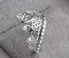 Vacker Princess Smycken Plating 925 Sterling Silver Crown Crystal Diamond Ring Zircon Lyxig Bröllop Ring Storlek US7 / 8