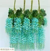 인공 등나무 꽃 덩굴 110cm /70cm 실크 wisterias Flower Rattans Bean Flower Xmas Party Home Decoratove Vine