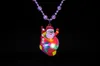 Ожерелья с мигающим светом для рождественских праздников для детей, украшения для рождественской елки с Санта-Клаусом, светодиодные рождественские подарки, 12 шт., 9391702