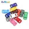 100pcs lot 3 8 10mm Colorful Contoured Side Release Plastic Buckles For Paracord Bracelet173C