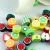 100 PCS Mixed Color Polymer Clay DIY Fruit Slice Beads 10mm Resin Beads Round Beads For Making Bracelet & Necklace