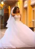 New Arrival Romantic Wedding Dresses Ball Gown Crystal Beads Sweetheart Long Corset Dream Princess Bridal Party Gowns