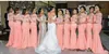 Light Orange Plus Size Bridesmaid Dresses 2017lace Illusion Long Sleeve Mermaid Maid Of Honor Gowns Chiffon Wedding Guest Dresses