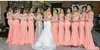 Light Orange Plus Size Bridesmaid Dresses 2017lace Illusion Long Sleeve Mermaid Maid Of Honor Gowns Chiffon Wedding Guest Dresses