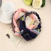 Yeni Moda Yetişkin Çapraz Saç Bandı Bağbozumu Kadın Bantlar Pinting Kafa Hoop Hairband Saç Aksesuarları 12 adet / grup