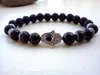 SN0296 Lava Hamsa pulsera Eye Bead Jewelry Buena mano pulsera Fátima mano pulsera Envío Gratis