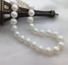 Groothandel 8-9mm White Flawless Perfect Circle Glare Natural Pearl Necklace S925 Silver Buckle