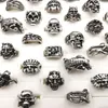 Fashion Alloy Rings Hip Pop Style SkullDevil Pierścienie Pierścienie Fit Halloween Party Mix Lot 50pcs Hurt