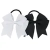 20pcslot 45 inch Cheerleading Bows elastische band Pony Tail Holder Ribbon pinwheel Bow haarbanden Gift baby hoofdband 196 kleuren5928930