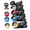 Hot Sale-Universal 3 i 1 Clip-On Fish Eye Macro Wide Angle Cell Phone Lens Kamera Kit Ansök om Apple iPhone och Android Cellphone