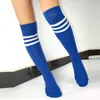 Großhandel-Männer Frauen Mädchen gestreift über dem Knie Oberschenkel hohe Strümpfe lange Socken FMB3