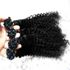 Mongolian kinky curly hair 200g الكيراتين البشري الانصهار الشعر nip u tip 100 remy extensions Human Hair