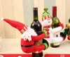 크리스마스 장식 레드 와인 맥주 병 인형 세트 산타 클로스 스노우 맨 크리스마스 파티 가족 호텔 레스토랑 사용