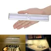 LED Night Light 10LEDs Motion Sensor Closet Cabinet Light Auto IR Infrared Induction Lamp Nightlight For Bedroom Kicthen Stairs