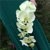 Fiori di orchidea artificiale 20 pezzi fiori finti a stelo lungo singolo Vanda Phalaenopsis Cymbidium per la decorazione della casa di nozze per feste di eventi di Natale