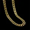 Mens Hip Hop 18 K Vergulde 30 "Inches Iced Out CZ Miami Cubaanse Curb Link Collier Bling Bling 15mm Mode-sieraden