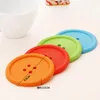 1000pcs Round Silicone Coasters Button Coasters Cup Mat Home Drink Placemat Tableware Coaster Cups Pads 5 Colors