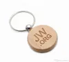 Blank Wooden Key Chain Circle 1.25 '' 'nyckelringar Gratis frakt