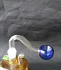 Quality colored glass S Au Tau pot, glass Pipe Tobacco Smoking hookah / bong glass accessories, color random delivery