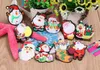 Mini Ojciec Dekoracje Choinkowe Święty Mikołaj Keychain Xmas Children Gifts Creative PCV Soft Brelbeat Style Losowo