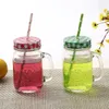 brede mond mason jar deksel standaard glas mok caps 70mm mix kleuren decoratieve canning covers party bar gereedschap drinken water koffie thee mok fles