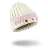 High Quality Bling diamond Lovely Winter Hat Creative lace pearl wool cap diamond knitted hat wool pearl cap Xmas Hats Wholesale Price