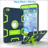 NOUVEAU Kickstand Hybrid 3 en 1 Robot Protection Case PC + Silicone Rubber Armor Stand Cover Case pour ipad mini 1 mini 2/3