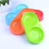 E74 Pet double Bowl pet plastic bowls pet portable dog drinking water feed food bowl free shipping