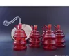 Darmowa Wysyłka Szklane Rury Szklane Bubbler Szklany Szklany Plat Rig Szkło Bongs Kolor Mała Gurda JH028-10mm-Red