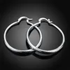 Fashion hoop earrings 925 silver jewelry diameter 4cm classic charm design cool street style Europe Hot free shipping Cheap Wholesale