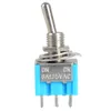 5 SZTUK Blue 6-Pin DPDT On-on Mini MTS-203 6A125VAC Miniaturowy Przełącznik przełącznik B00020