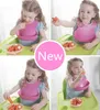 EASY WASHABLE CRUMB FOOD CATCHER ROLL 100% SILICONE BABY BIBS infant feeding baby bib FUNNY burp cloths B0609