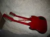 Anpassad 1275 Double Neck Left Handed Guitar Double Neck Electric Guitar in Red 612 Strings A67897232659