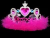 Happy Birthday Party Crown Girls Women Gem Feather Pink Headband Hairband Crowns Comb Festivel Event Kerst Halloween Levert