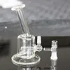 5,5 "Mini Bubbler Glass Ash Catcher Hookahs Man 14mm Inline Percolator Vattenrör Olje Rig Bong Högkvalitativ 10.0mm Joint