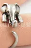 Elephant Animal Rings For Women And Girls Cute Jewelry Open Ring Silver Brown Color Wholesale Gift Party