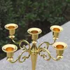 Golden Metal Candle Holder 5arms Candle Stand 27 cm Wysp Wedding Event Candelabra Candle Stick2785519