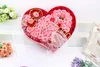 뜨거운 판매 무료 배송 (1box) 좋은 99 개 비누 꽃 심장 모양 사랑 스타일 장미 꽃 Handmake 종이 장미 비누 로즈