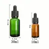 30ML vetro occhio bottiglia di goccia cosmetica succo di liquido bottiglie vuote Pure Forma di vetro contagocce rotonda con tappi a prova di bambino nero