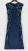 Vintage Embroidery Women Sheath Dress Round Neck Sleeveless Party Dresses 064A619