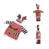 Sacs cadeaux de Noël accessoires arnaments bouteille de vin rouge chapeau hauts et pantalons sac décorations fournitures de fête fête décorations de dîner de cuisine