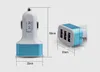 Ship in One Day ! Hot Sale New 3 Port Car Charger USB Universal for Mobile Phone with DHL Free Shipping