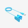 Câble de chargement USB de remplacement, cordon de chargeur pour Fitbit charge 2 Smartband 55cm/1cm, noir/rose/bleu