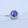 925 Sterling Silver perles en vrac pour la fabrication de bijoux Radiant Hearts Royal Purple Crystal Clear CZ Charms Convient Pandora Charm Bracelets collier